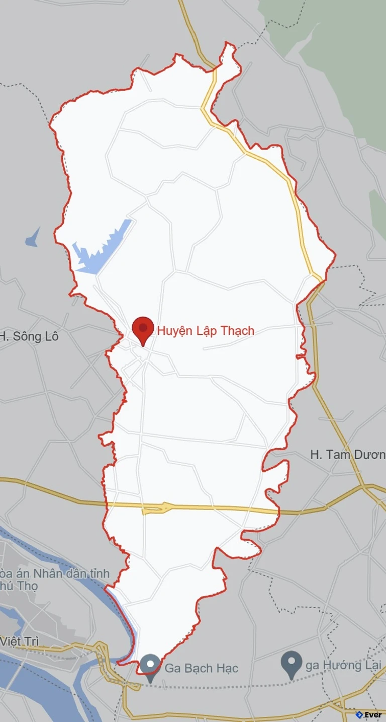 Bản đồ giao thông Huyện Lập Thạch