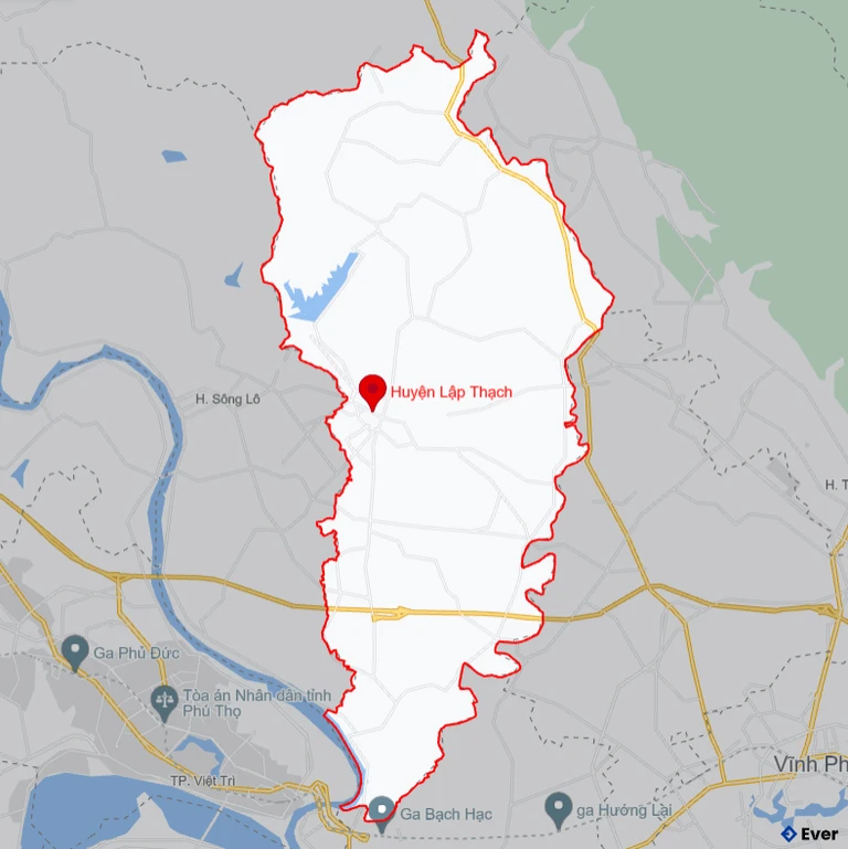 Bản đồ giao thông Huyện Lập Thạch