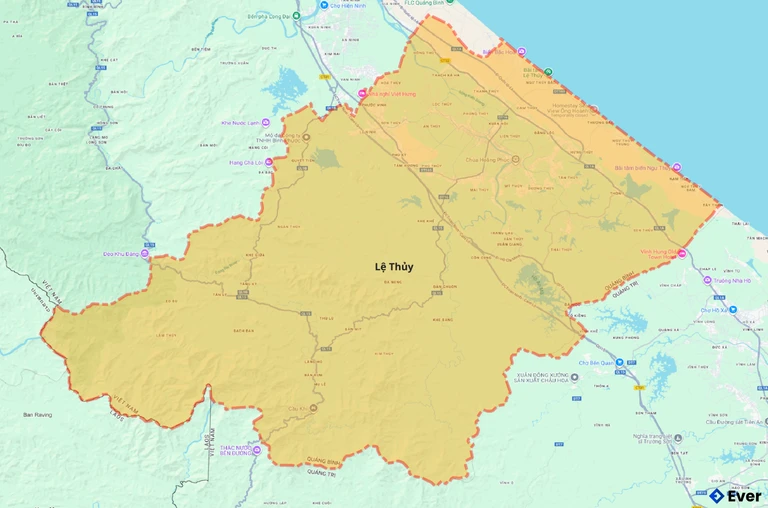 Bản đồ giao thông huyện Lệ Thủy