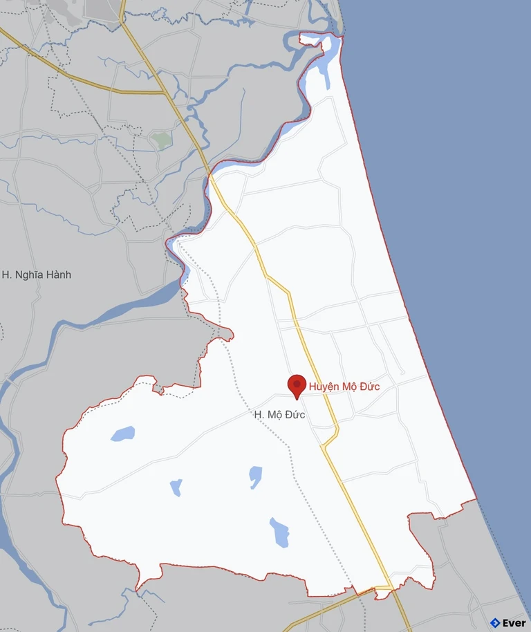 Bản đồ giao thông huyện Mộ Đức