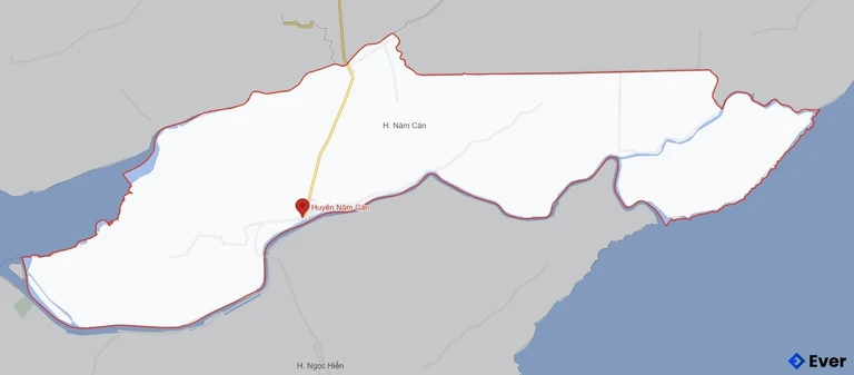 Bản đồ giao thông Huyện Năm Căn