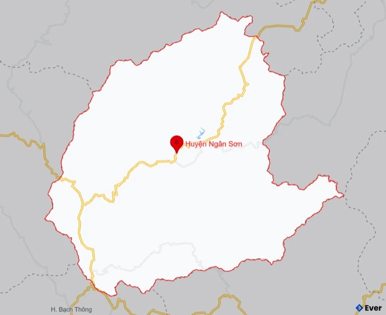 Bản đồ giao thông Huyện Ngân Sơn