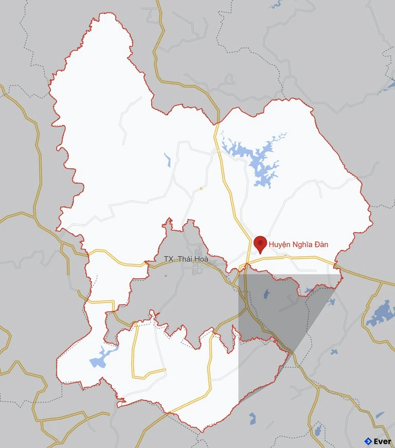 Bản đồ giao thông Huyện Nghĩa Đàn