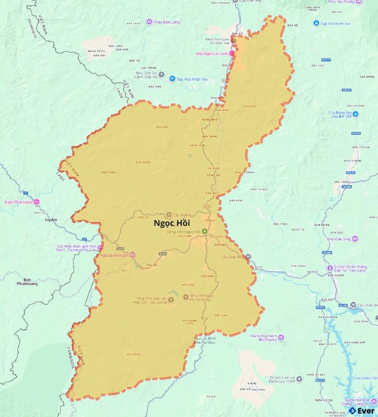 Bản đồ giao thông huyện Ngọc Hồi