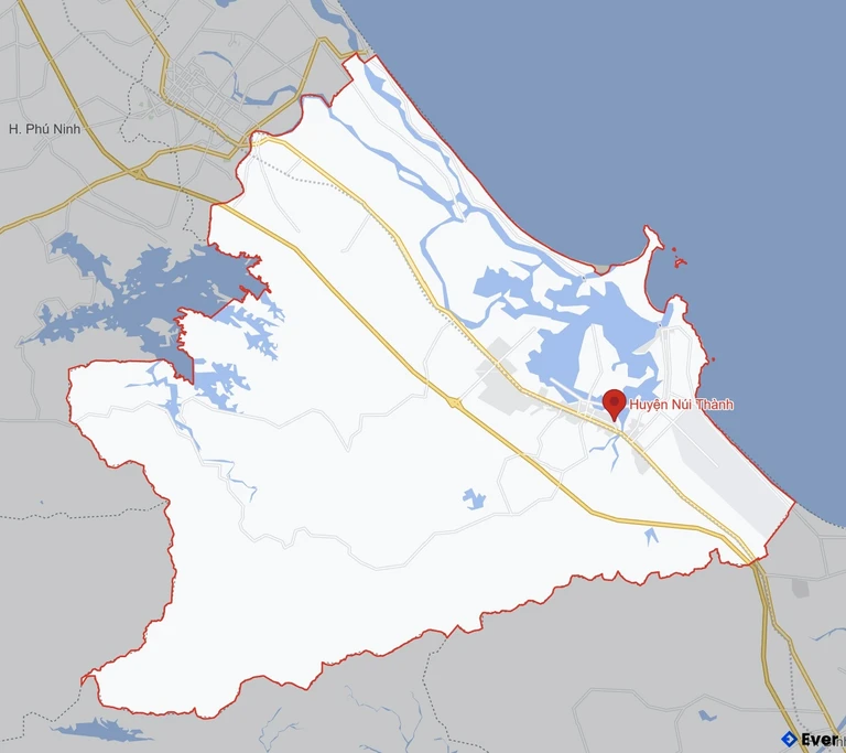 Bản đồ giao thông Huyện Núi Thành