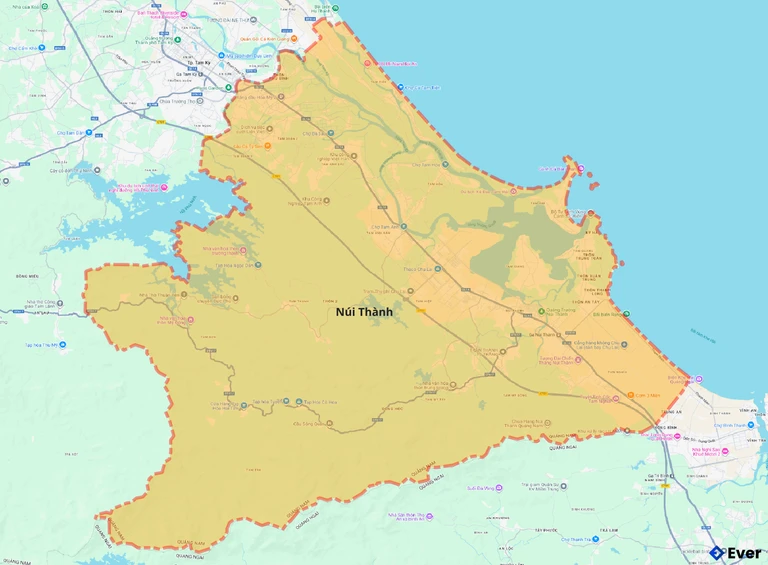 Bản đồ giao thông huyện Núi Thành