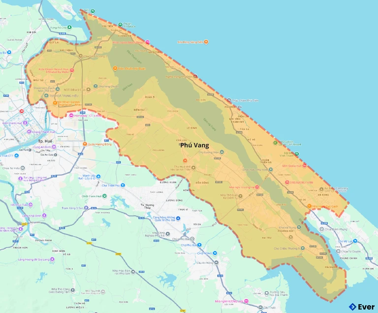 Bản đồ giao thông huyện Phú Vang