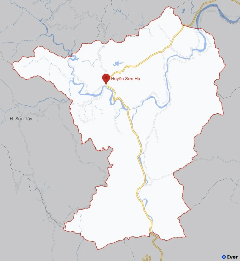 Bản đồ giao thông Huyện Sơn Hà