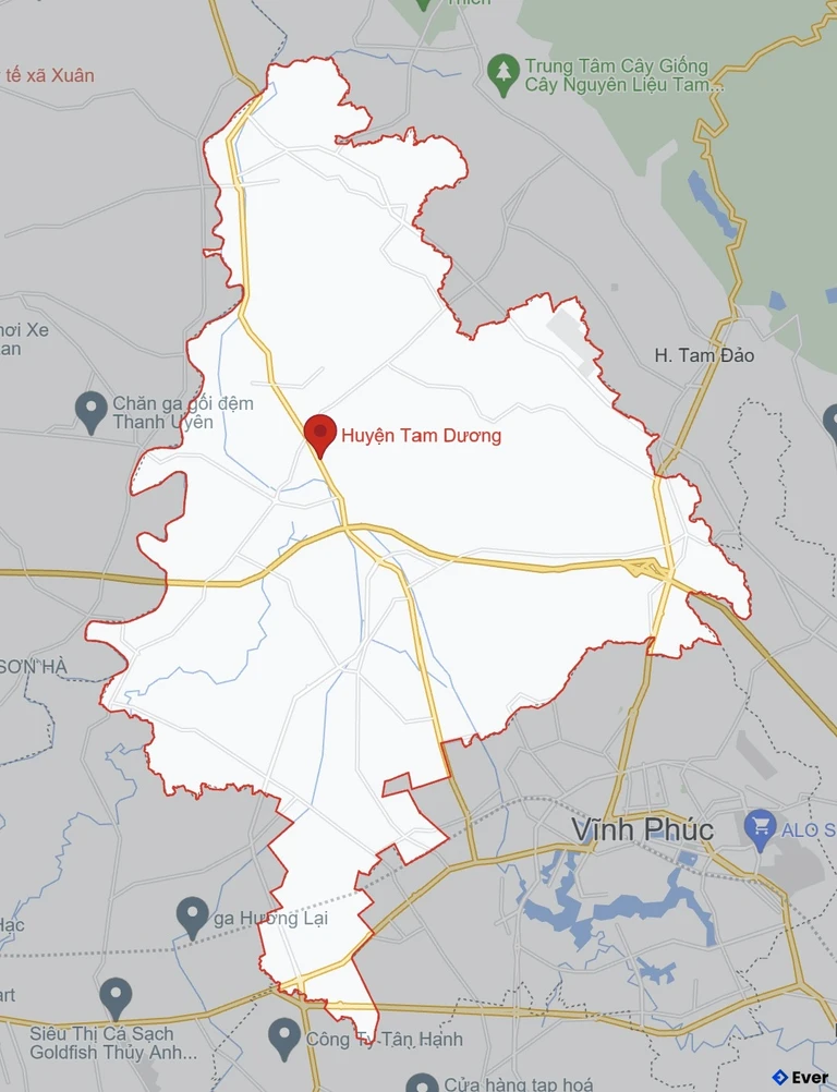 Bản đồ giao thông Huyện Tam Dương