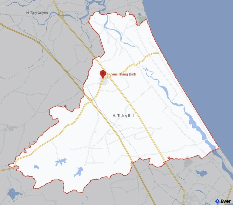 Bản đồ giao thông Huyện Thăng Bình