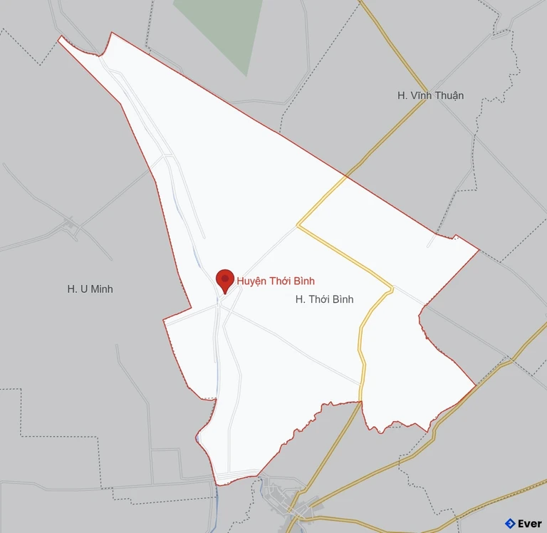 Bản đồ giao thông Huyện Thới Bình