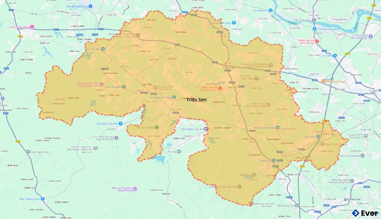 Bản đồ giao thông huyện Triệu Sơn