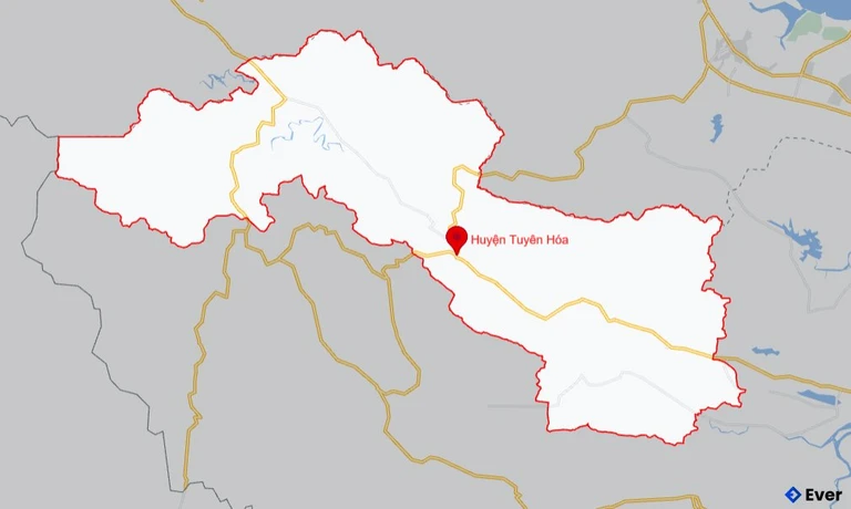 Bản đồ giao thông Huyện Tuyên Hóa