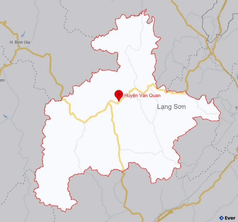 Bản đồ giao thông huyện Văn Lãng