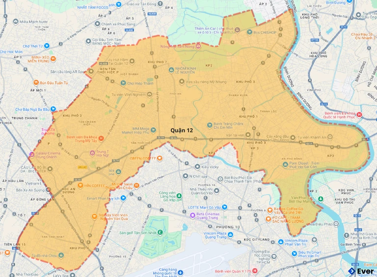 Bản đồ giao thông quận 12