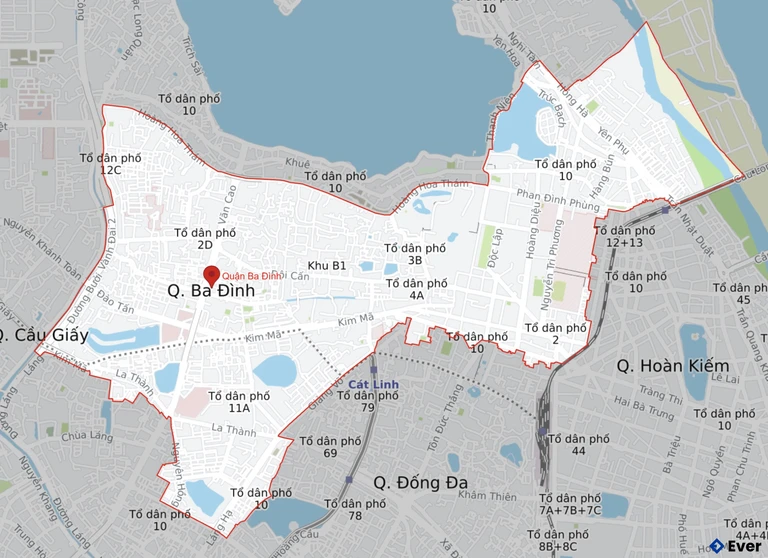 Bản đồ giao thông Quận Ba Đình
