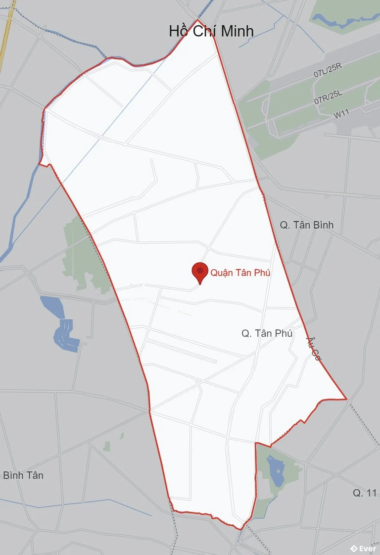 Bản đồ giao thông Quận Tân Phú