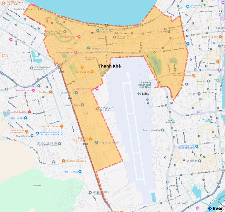 Bản đồ giao thông quận Thanh Khê