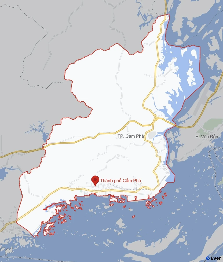 Bản đồ giao thông Thành phố Cẩm Phả