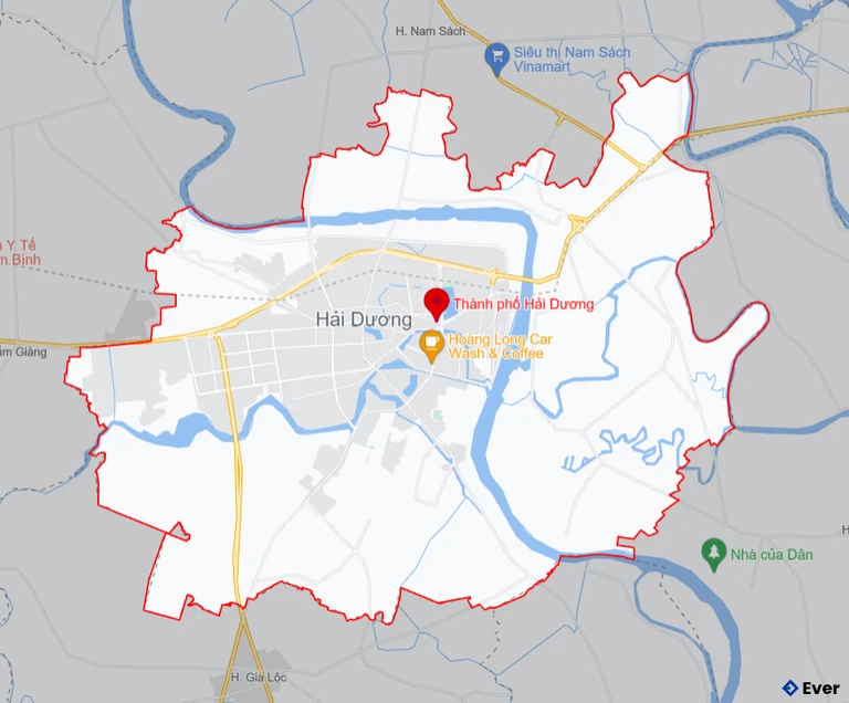 Bản đồ giao thông Thành phố Hải Dương