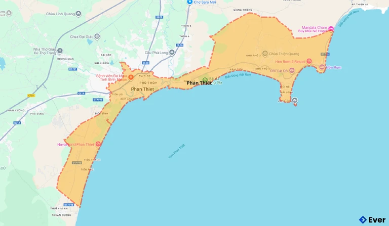 Bản đồ giao thông thành phố Phan Thiết