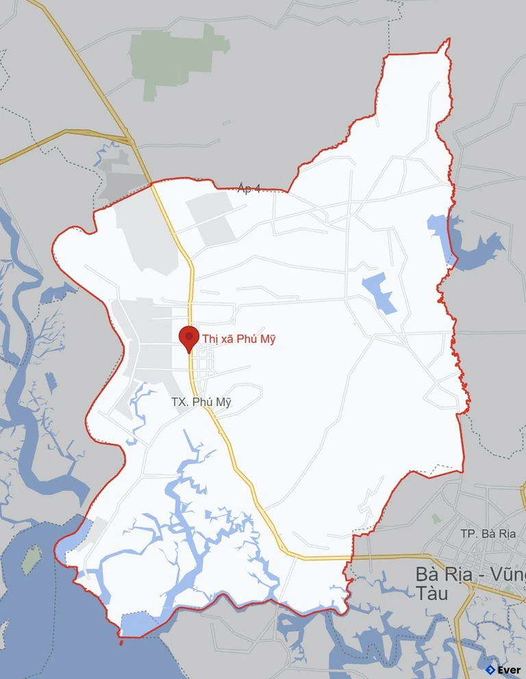 Bản đồ giao thông Thành phố Phú Mỹ