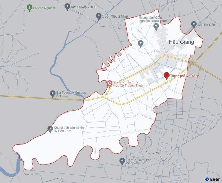 Bản đồ giao thông Thành phố Vị Thanh