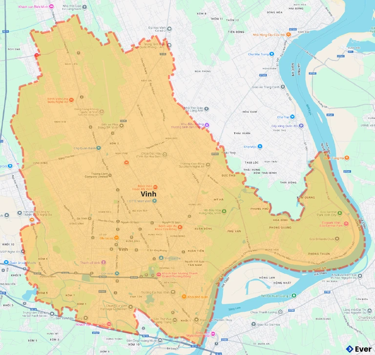 Bản đồ giao thông thành phố Vinh