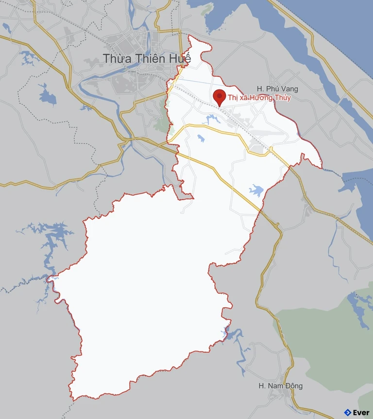 Bản đồ giao thông Thị xã Hương Thủy