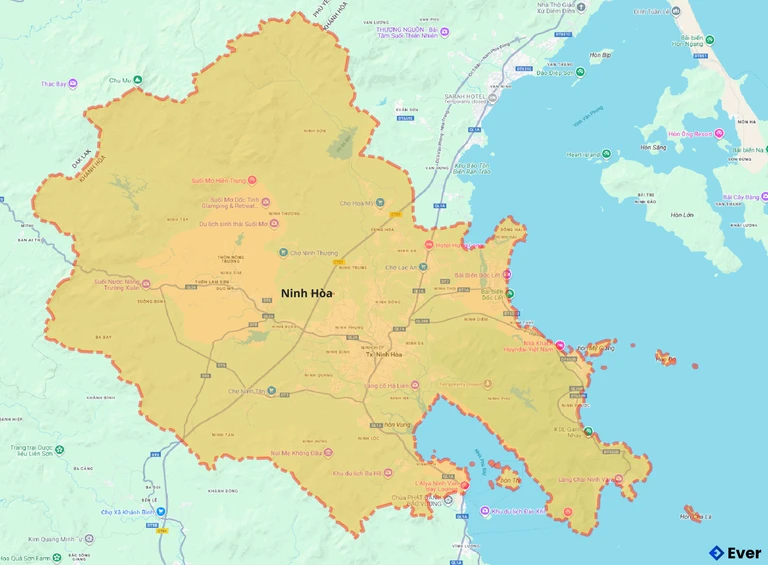 Bản đồ giao thông thị xã Ninh Hòa