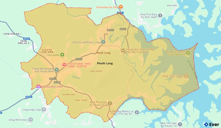 Bản đồ giao thông thị xã Phước Long