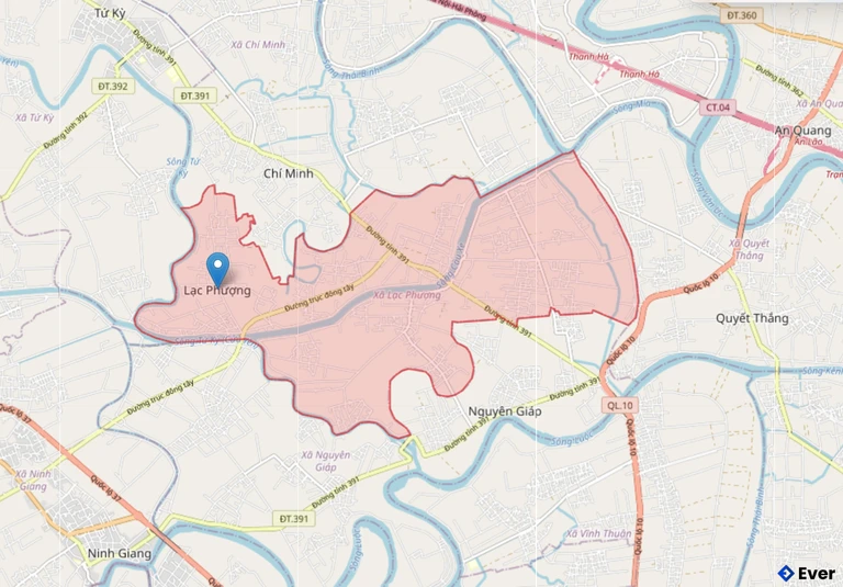 Bản đồ giao thông xã Lạc Phượng, Hải Phòng sau sáp nhập