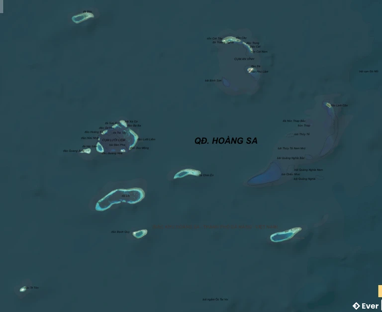 Bản đồ hành chính Đặc khu Hoàng Sa, Đà Nẵng sau sáp nhập