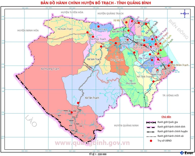 Bản đồ hành chính Huyện Bố Trạch