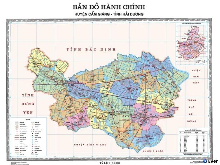 Bản đồ hành chính Huyện Cẩm Giang