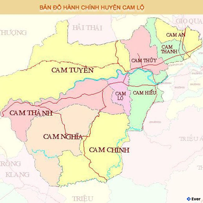 Bản đồ hành chính Huyện Cam Lộ