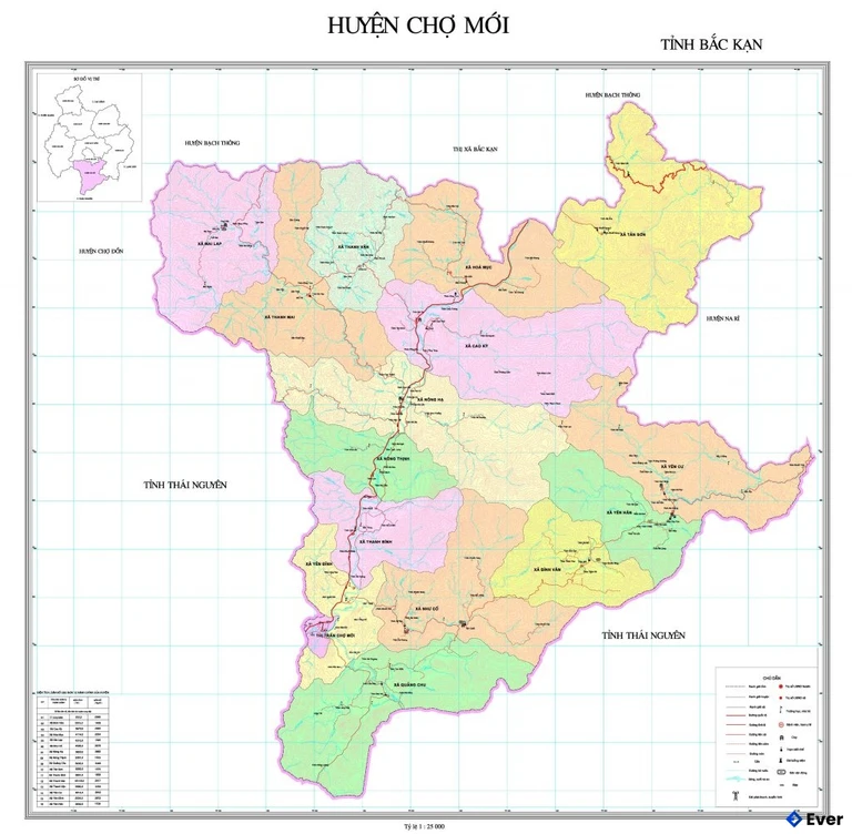 Bản đồ hành chính Huyện Chợ Mới