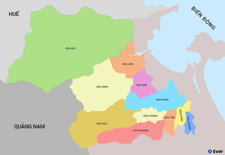 Bản đồ hành chính Huyện Hòa Vang