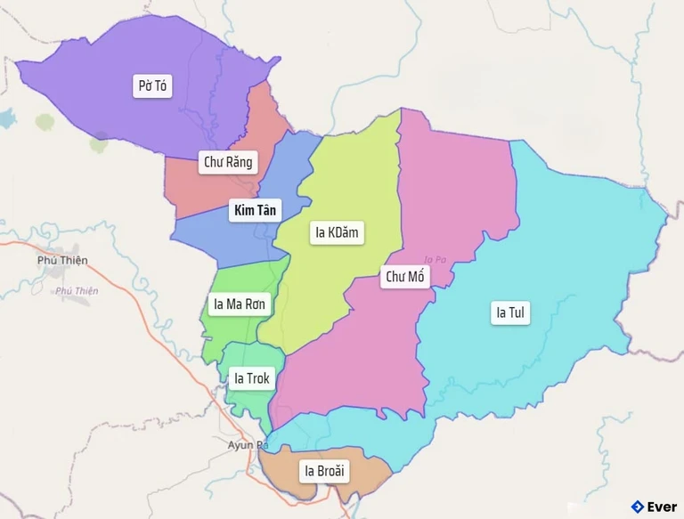Bản đồ hành chính Huyện Ia Pa