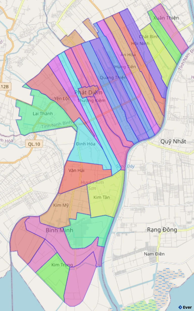 Bản đồ hành chính Huyện Kim Sơn