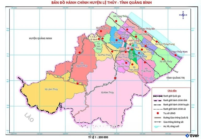 Bản đồ hành chính Huyện Lệ Thụy