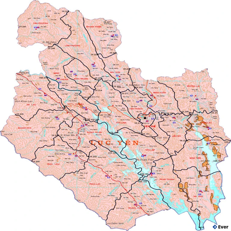 Bản đồ hành chính Huyện Lục Yên