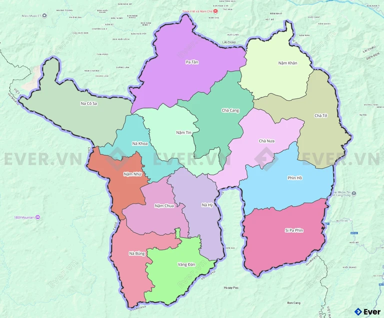 Bản đồ hành chính huyện Nậm Pồ