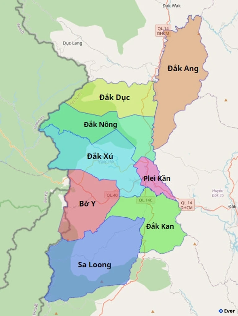 Bản đồ hành chính Huyện Ngọc Hồi