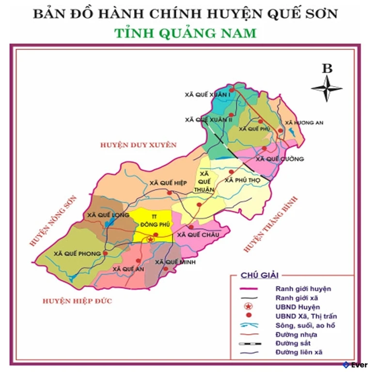 Bản đồ hành chính Huyện Quế Sơn