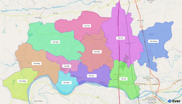 Bản đồ hành chính Huyện Sơn Tịnh