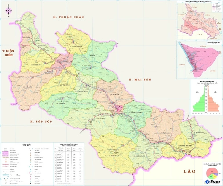 Bản đồ hành chính Huyện Sông Mã