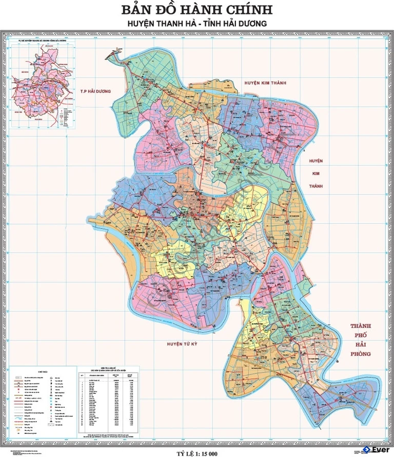 Bản đồ hành chính Huyện Thanh Hà