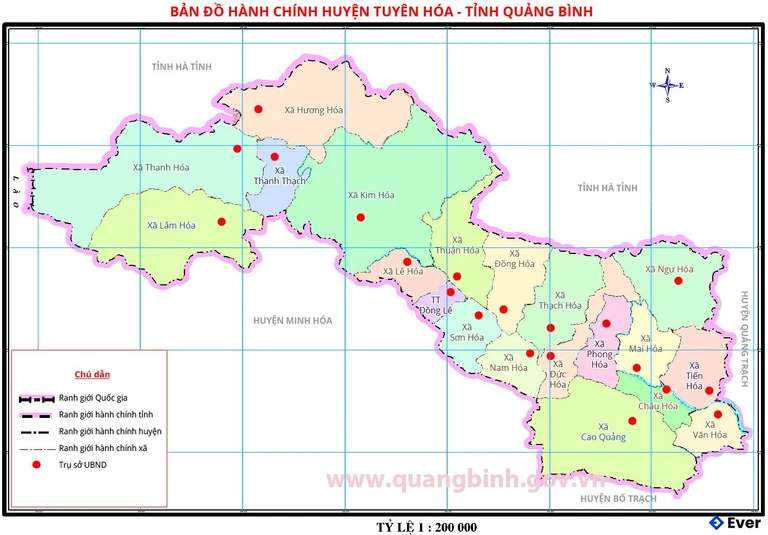 Bản đồ hành chính Huyện Tuyên Hóa