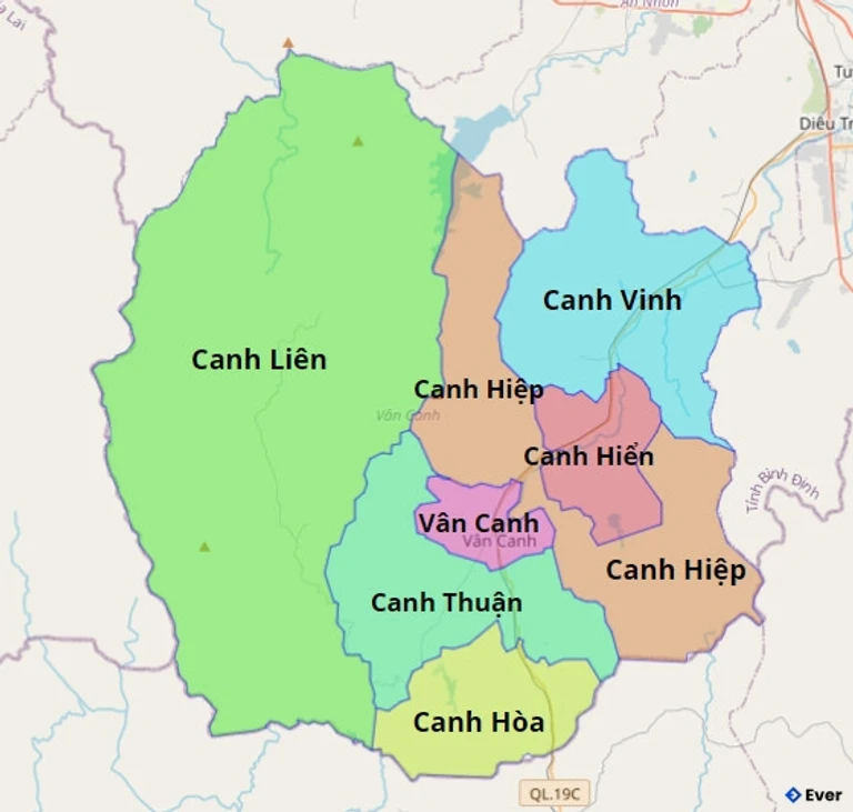 Bản đồ hành chính Huyện Vân Canh